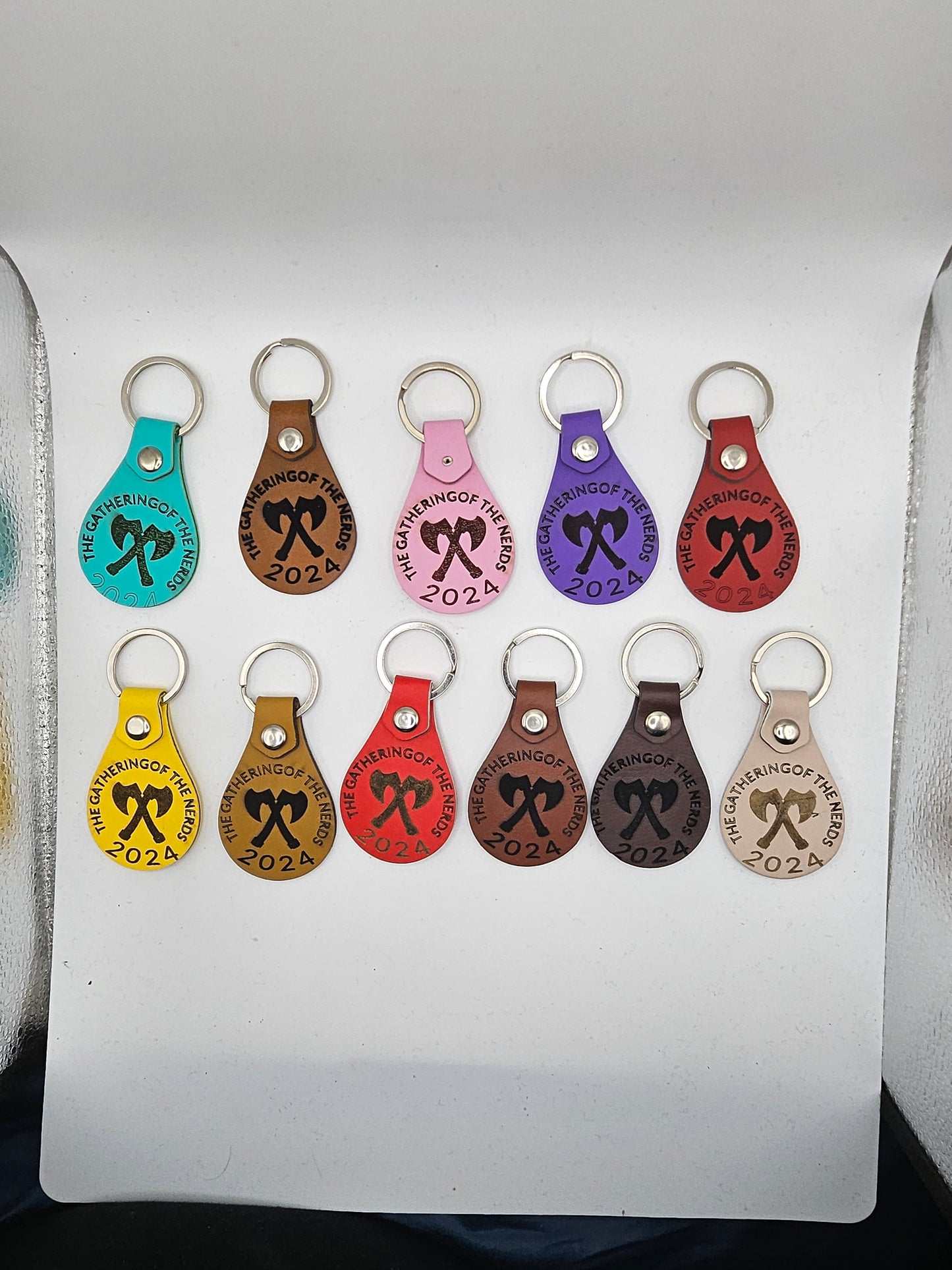 Faux Leather Keychain