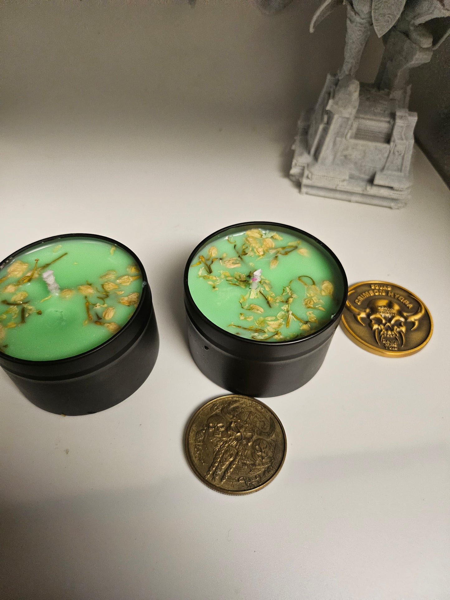 Jasmine Soy Candle with Real Petals - Hand-Poured Premium Candle