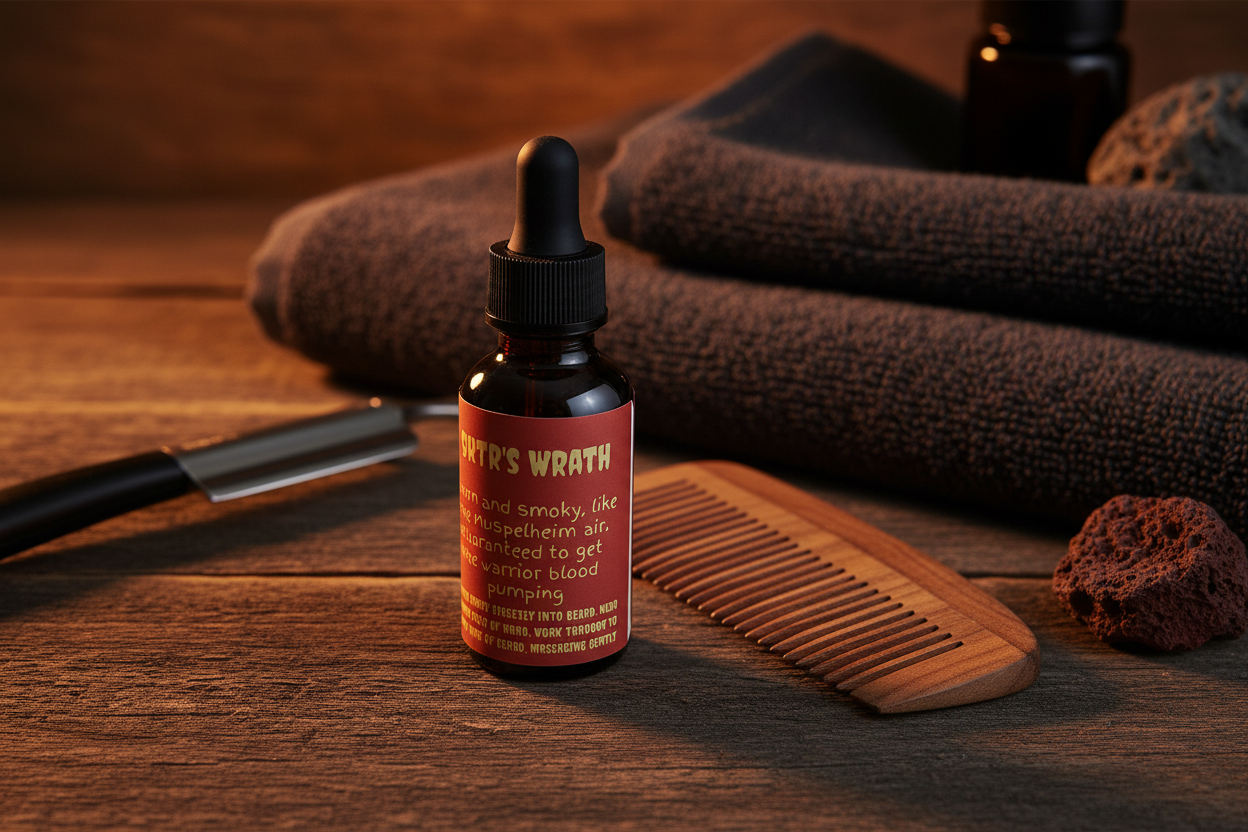 Surtr's Wrath Beard Oil lifestyle image - retry